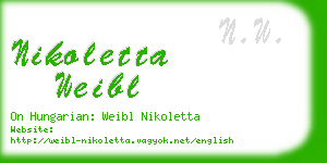 nikoletta weibl business card